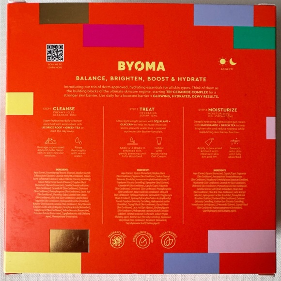 BYOMA Hydrating Trio Set • Creamy Jelly Cleanser + Hydrating Serum + Gel‑Cream - Picture 2 of 3